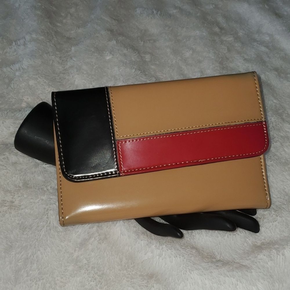 Vintage Color block style medium wallet